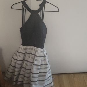 Black and White Striped Dress